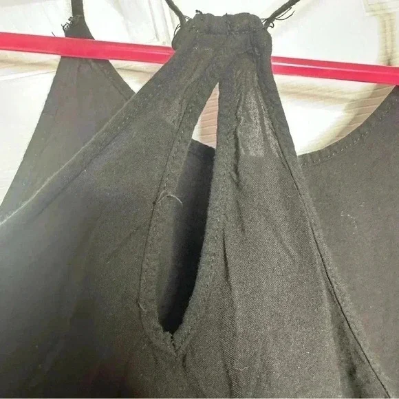 Spaghetti Strap  Tank Top Flowy Black Size Extra Small - Picture 16 of 16